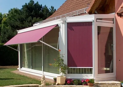 Store fenêtre toile à projection rose