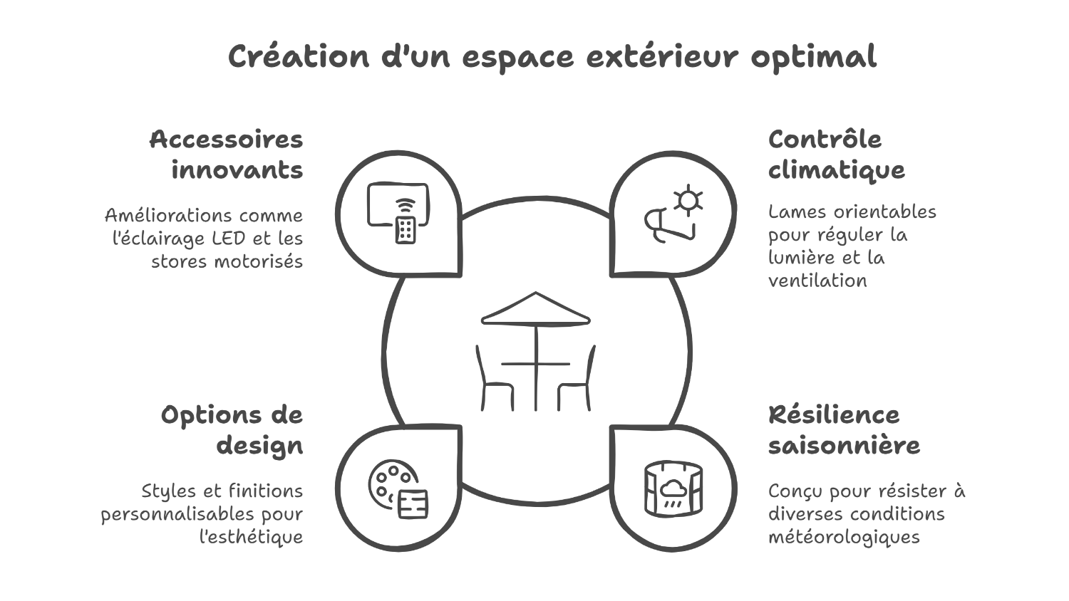 Aménagement terrasse avec pergola bioclimatique